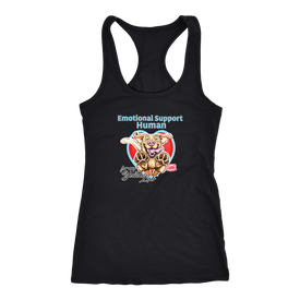Emotional Support Human - Yellow Labrador Retriever - Next Level Racerback Tank