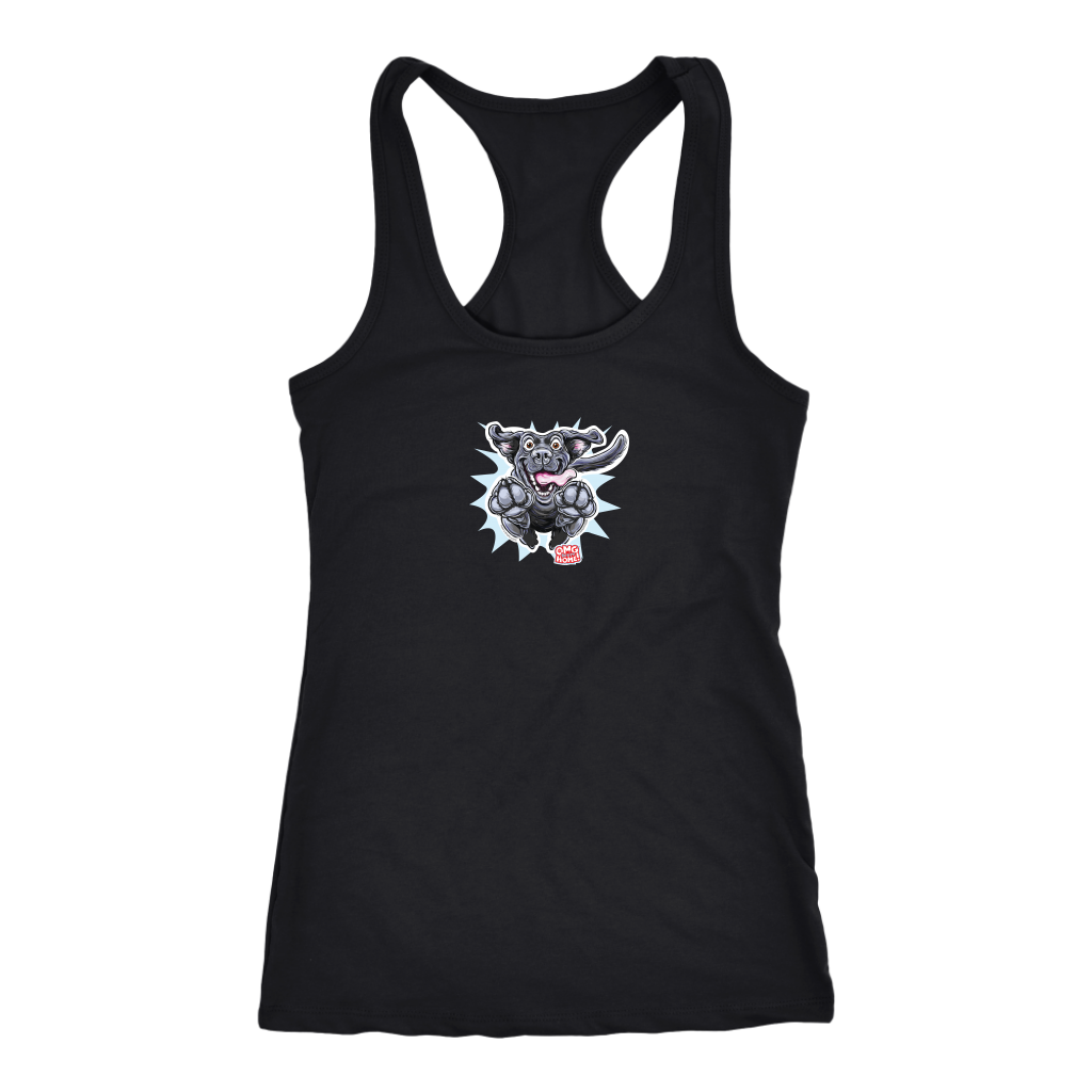 OMG Black Labrador Retriever - Next Level Racerback Tank