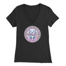 Load image into Gallery viewer, Blue Nose PitBull Mom - Bella Womens V-Neck