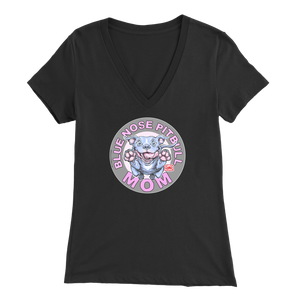 Blue Nose PitBull Mom - Bella Womens V-Neck