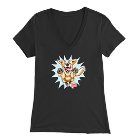 OMG Golden Retriever Womens V-Neck