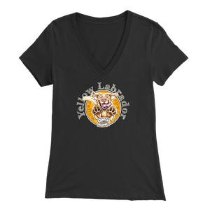 Yellow Labrador Retriever V-Neck Shirt for Women