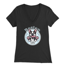 Load image into Gallery viewer, Boston Terrier - Bella Womens V-Neck for the Boston Terrier Dog Lover