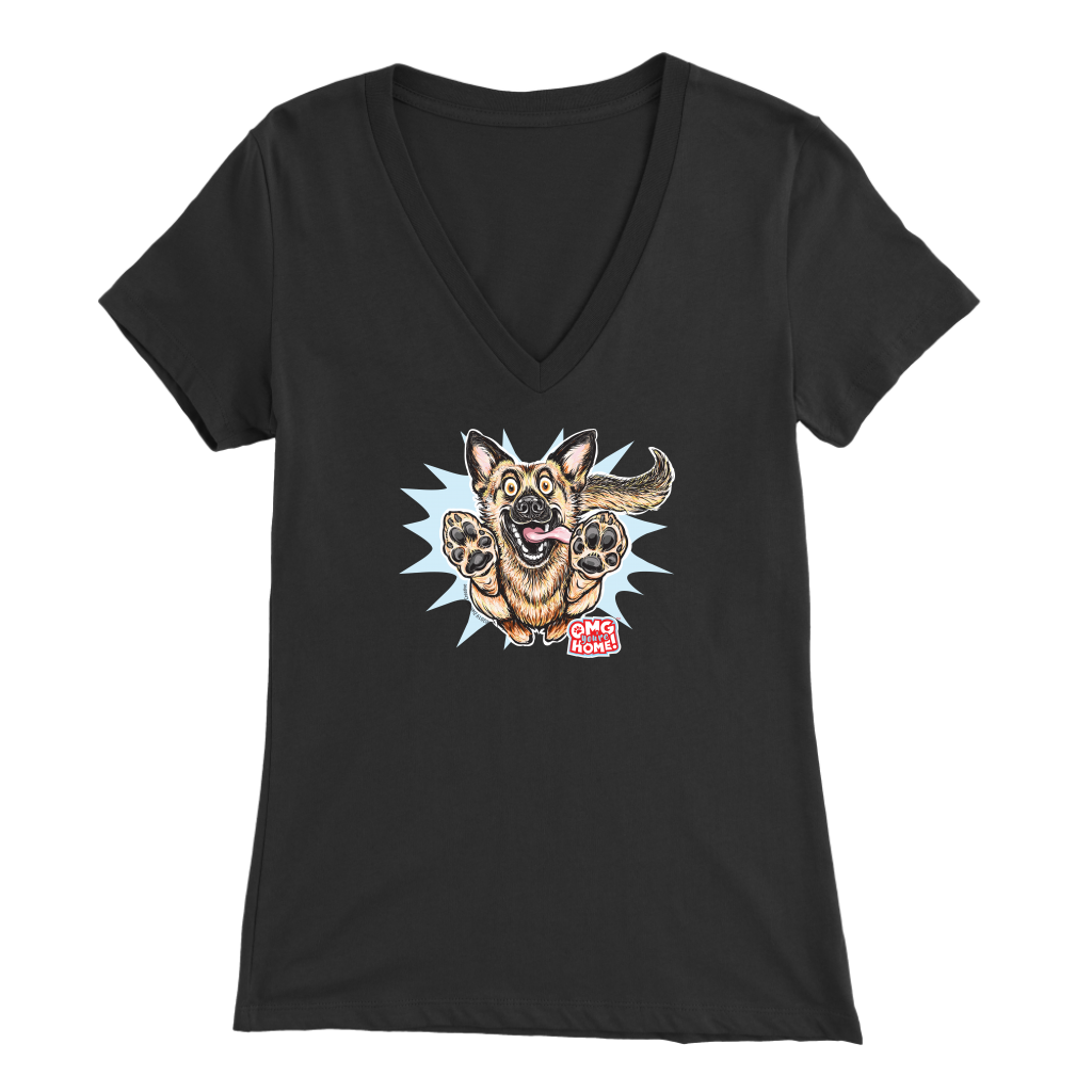OMG German Shepherd - Womens V-Neck