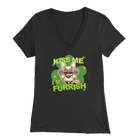 Kiss me I'm furrish -Fawn Frenchie Dog - Bella Womens V-Neck