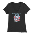 Emotional Support Human - Blue Nose Pitbull Womens V-Neck for Pittie Dog Lovers