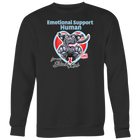 Emotional Support Human - Black Labrador Retriever - Crewneck Sweatshirt Big Print
