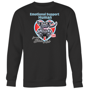 Emotional Support Human - Black Labrador Retriever - Crewneck Sweatshirt Big Print