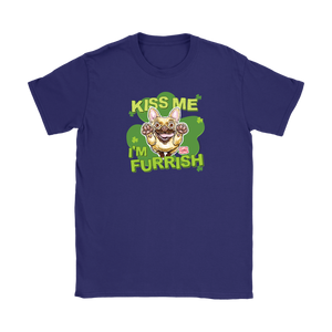 Kiss me I'm furrish - Frenchie - Gildan Womens T-Shirt