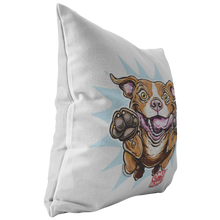 Load image into Gallery viewer, Red Nose Pit Bull Pillow