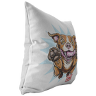 Red Nose Pit Bull Pillow