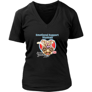 Emotional Support Human - Yellow Labrador Retriever - District Womens V-Neck