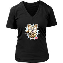 Load image into Gallery viewer, Yorkshire Terrier (Yorkie) - District Womens V-Neck for Dog Lovers