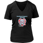 Emotional Support Human - Blue Nose Pitbull Womens V-Neck Shirt for Dog Lovers