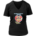 Emotional Support Human - Golden Retriever - District Womens V-Neck For Dog Lovers