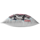 bottom view of a soft pillow with the OMG Boston Terrier printed on the front