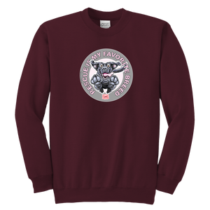 Rescue is My Favorite Breed - Black Labrador Youth Crewneck Sweatshirt