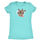a teal Next Level Womens Triblend shirt featuring the OMG You're Home German Shepherd dog design on the front in full color. 