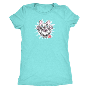 White French Bulldog - Frenchie - Next Level Womens Triblend