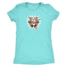 This light teal dog lovers shirt for women features our Red Nose Pit Bull design on the front in full vibrant color