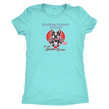 Load image into Gallery viewer, Emotional Support Human - Boston Terrier  Womens Triblend for Bostie Dog Lovers