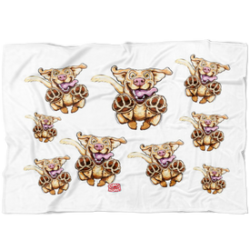 Yellow Labrador Retriever Cozy Fleece Blanket