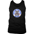 a black tank top with the OMG You're Home! Boston Terrier dog dad design