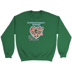 Emotional Support Human - German Shepherd - Crewneck Sweatshirt