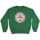  a green unisex sweatshirt featuring the original Golden Retriever dog artwork by OMG You're Home!