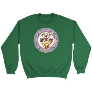  a green unisex sweatshirt featuring the original Golden Retriever dog artwork by OMG You're Home!