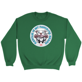 Rescue is my favorite breed - White Staffy Crewneck Sweatshirt