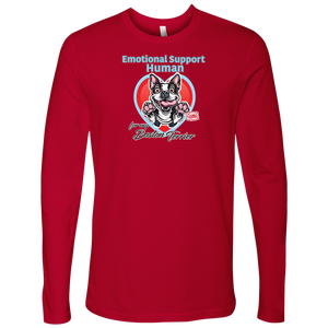 Emotional Support Human - Boston Terrier - Next Level Mens Long Sleeve