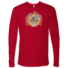 red Next Level Mens Long Sleeve featuring the OMG German Shepherd design
