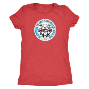 Rescue is my favorite breed - White Staffy Womens Triblend Shirt by Next Level