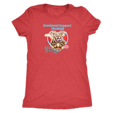 Load image into Gallery viewer, Next Level Womens Shirt featuring the Yellow Labrador Retriever dog design in the Emotional Support Human collection.