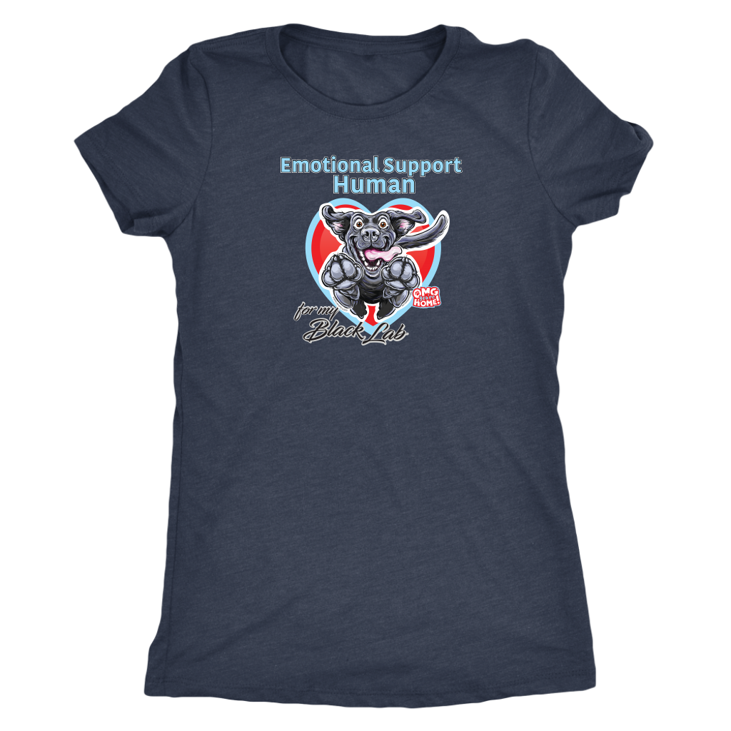 Emotional Support Human - Black Labrador Retriever - Next Level Womens Triblend