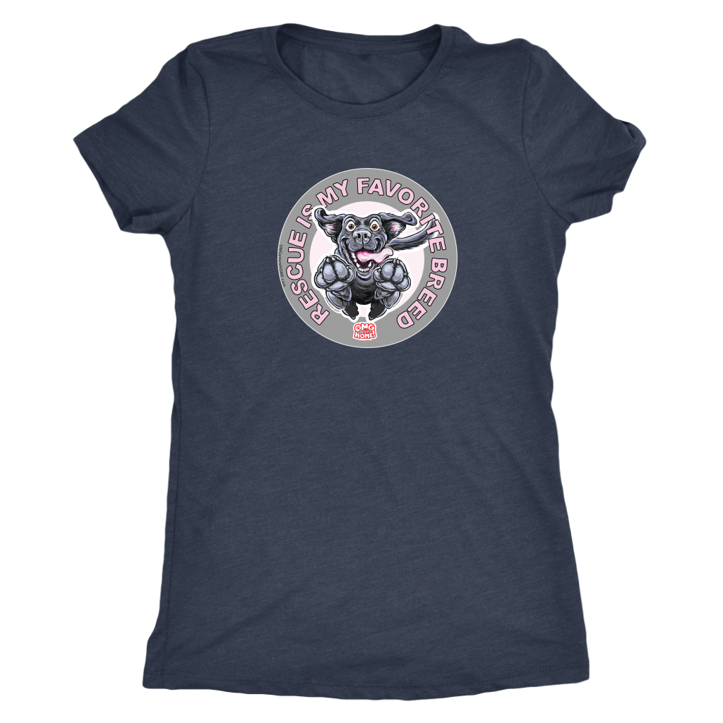 Rescue is My Favorite Breed - Black Labrador Womens Triblend