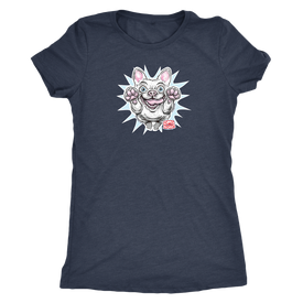 White French Bulldog - Frenchie - Next Level Womens Triblend