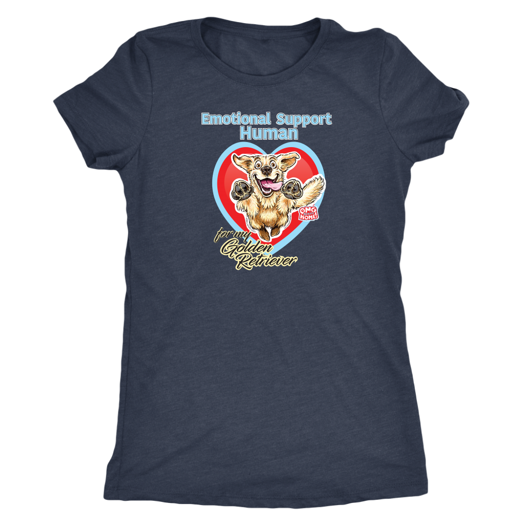 Emotional Support Human - Golden Retriever - Next Level Womens Triblend