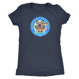 German Shepherd Mom - Next Level Womens Triblend for GSD Dog Lovers