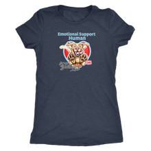 Load image into Gallery viewer, Next Level Womens Shirt featuring the Yellow Labrador Retriever dog design in the Emotional Support Human collection.