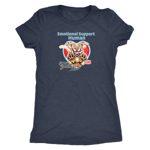 Next Level Womens Shirt featuring the Yellow Labrador Retriever dog design in the Emotional Support Human collection.