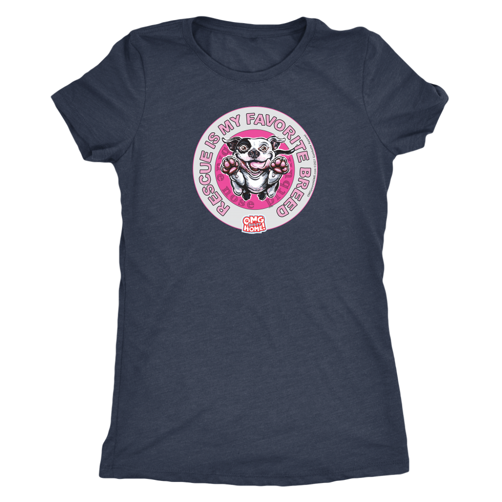 Rescue is my favorite breed - Blue Nose Pitbull - Womens Triblend Shirt