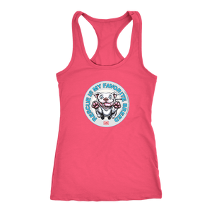 Rescue is my favorite breed - White Staffy Racerback Tank