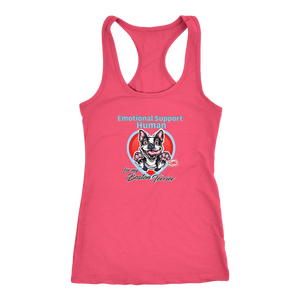 Emotional Support Human - Boston Terrier - Next Level Racerback Tank