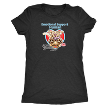 Load image into Gallery viewer, Next Level Womens Shirt featuring the Yellow Labrador Retriever dog design in the Emotional Support Human collection.