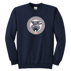 Rescue is My Favorite Breed - Black Labrador Youth Crewneck Sweatshirt