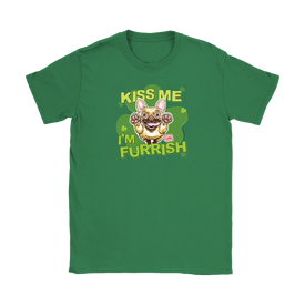 Kiss me I'm furrish - Frenchie - Gildan Womens T-Shirt