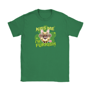 Kiss me I'm furrish - Frenchie - Gildan Womens T-Shirt