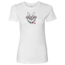 Load image into Gallery viewer, White French Bulldog - Frenchie - Next Level Womens Shirt